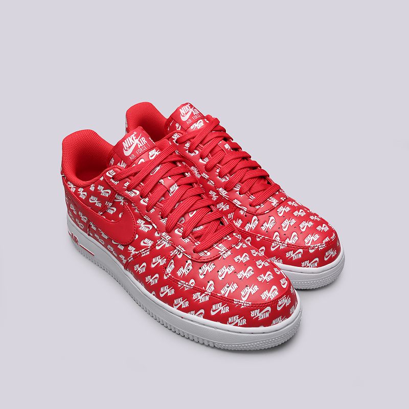 Nike air force 1 low all over logo red best sale